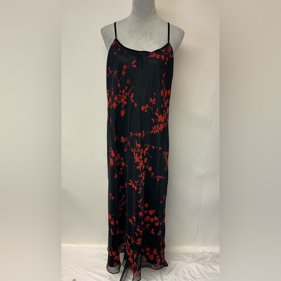 Valerie Stevens Dresses & Skirts - Dress Maxi Whimsigoth Dark Floral Fairy Goth Y2K Slip Romantic Womens SZ L